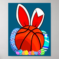 Cute kids basketball easter egg bunny t shirt 