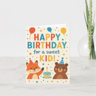 Cute Kids' Birthday Card