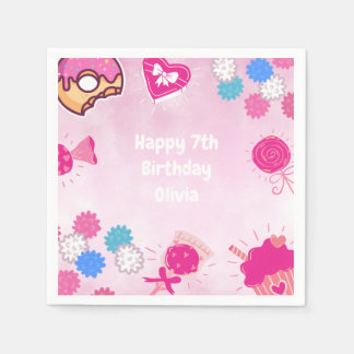 Cute Kids Birthday Party Napkin