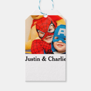 Cute kids boys girls photo family gifts name moder gift tags