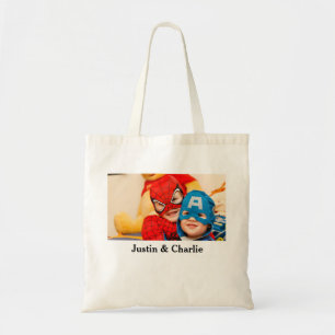 Cute kids boys girls photo family gifts name moder tote bag