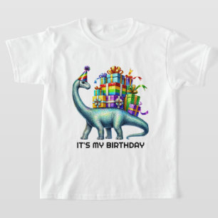 Cute kids bubble party Birthday Dinosaur  T-Shirt