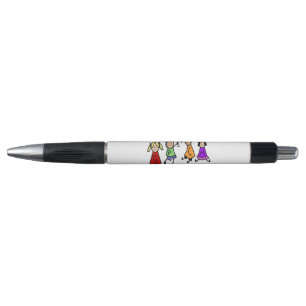 Cute Kids Cartoon Holding Speech Words Pen