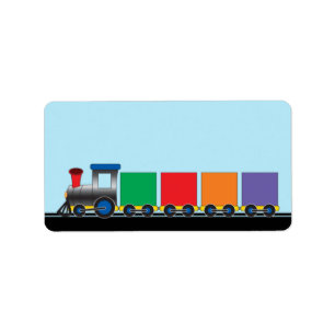 Cute Kid's Choo Choo Train Label