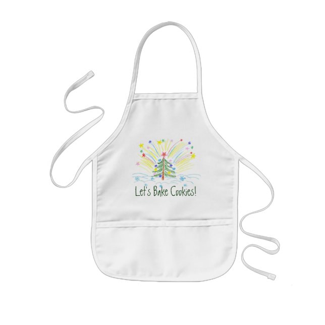 Cute Kids Christmas Apron for Cookie Baking (Front)