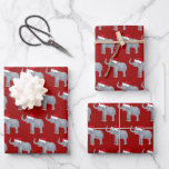 Cute Kids Christmas Elephant Santa Hat Red Holiday Wrapping Paper Sheet<br><div class="desc">Adorable green elephant Christmas wrapping paper. This wild animal looks very cute in a holiday red Santa hat with a little smile. I like Christmas animals and presents that kids will love.</div>