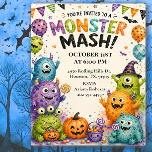 Cute Kids Costume Halloween Party Invitation
