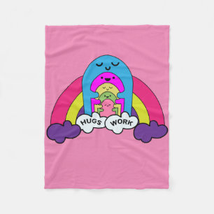 Cute Kids Cute Hugs Children Sweet Fleece Blanket