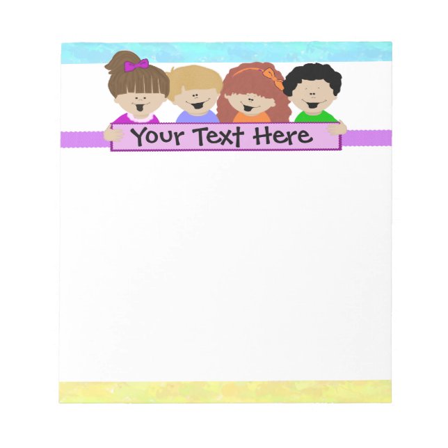 Cute Kids Daycare Notepad (Front)