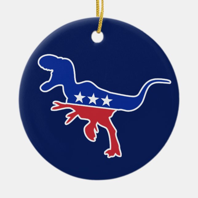 Cute kids dinosaur ceramic ornament (Front)