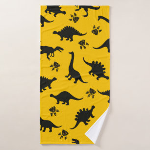 Cute kids dinosaurs pattern Colorful dinosaurs on Bath Towel