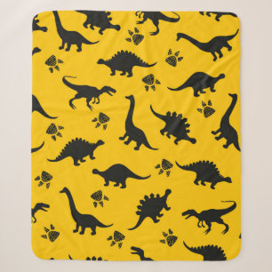 Cute kids dinosaurs pattern Colourful dinosaurs on Sherpa Blanket