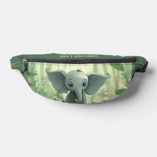 Cute kids elephant lovers add name fanny pack