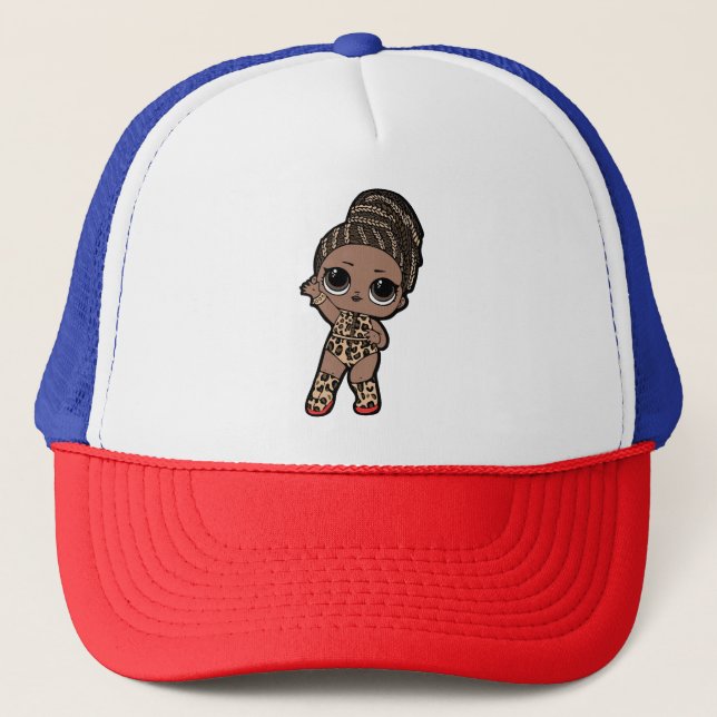 Cute Kids Fashion Delight - Tiger print jumpsuit Trucker Hat (Front)