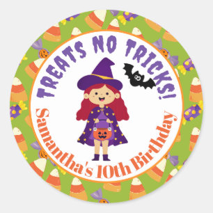 Cute Kids Halloween Costume Party Classic Round Sticker