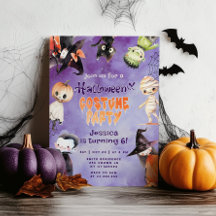 Cute kids Halloween costume party