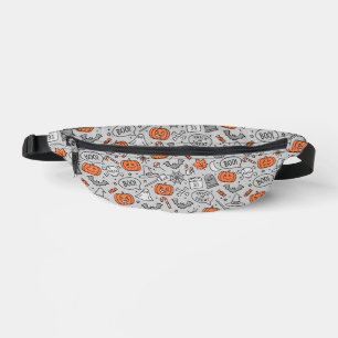 Cute Kids Halloween Doodle Pattern Fanny Pack
