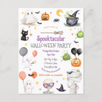 Cute Kids Halloween Postcard