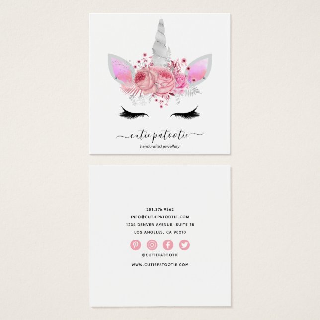 Cute Kids Jewellery Unicorn Earring (Front & Back)