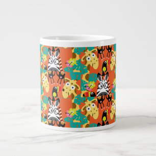 Cute Kids jungle animals Large Coffee Mug