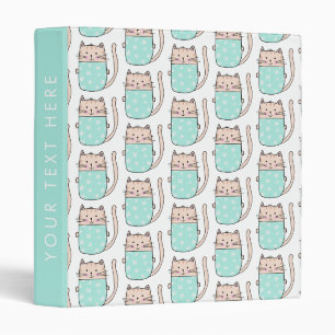 Cute kids kitty cat pattern binder