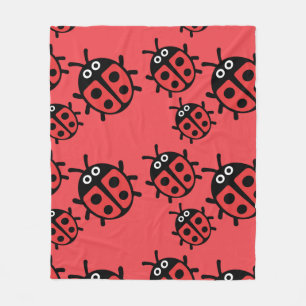 Cute Kids ladybird Family   Fleece Blanket