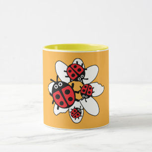 Cute Kids ladybird Family  Large Coffee Mug