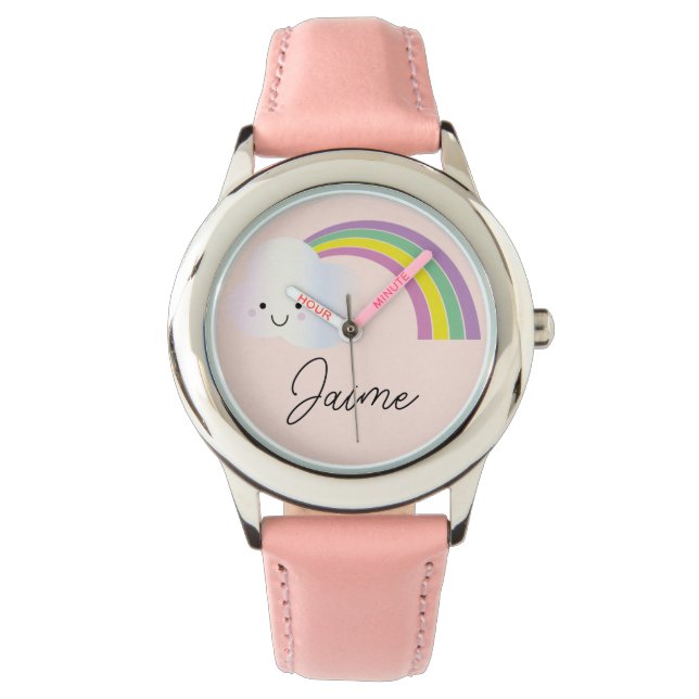 Cute Kids Magical Rainbow and Cloud Watch (Front)