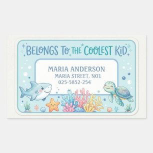 Cute Kids Name Labels : Belongs To Kid