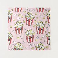 Cute kids pattern Colorful pop corn on the abstrac