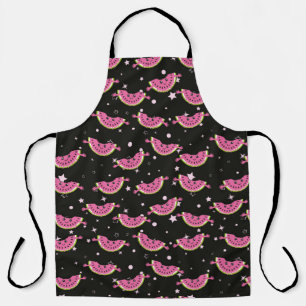 Cute kids pattern Colourful ice cream on the abstr Apron
