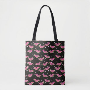 Cute kids pattern Colourful ice cream on the abstr Tote Bag