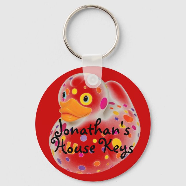 Cute Kids Personalize House Key Chain Keychain (Front)