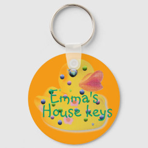 Cute Kids Personalize House Key Chain Keychain