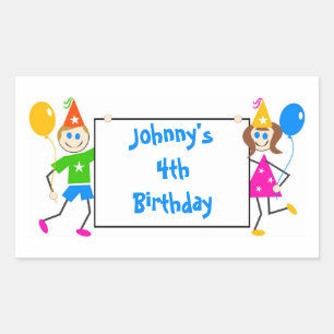 Cute Kids Personalized Birthday Party Favour Seal
