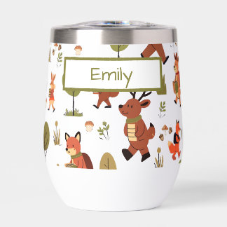 Cute Kids Personalized Woodland Animals At School