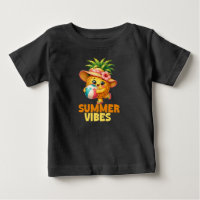 Cute Kids Pineapple Summer Vibes