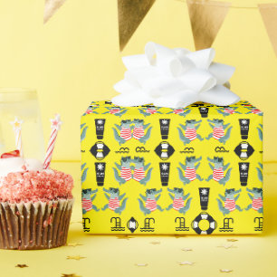 Cute Kids Pool Birthday Party invite Wrapping Paper