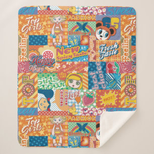 Cute Kids Quilt Sherpa Blanket