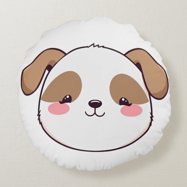 cute kids room decor round pillow (Back)