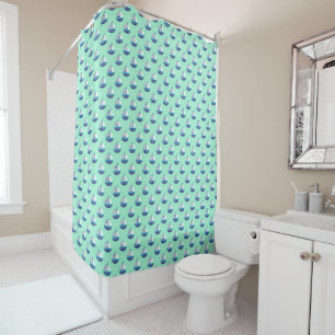 Cute Kids Sailboat Pattern Sea Green