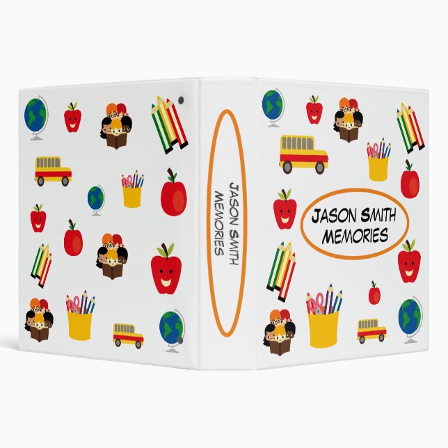 Cute Kids School Memories Binder (Background)