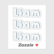 Cute Kids Slate Blue Name Sticker