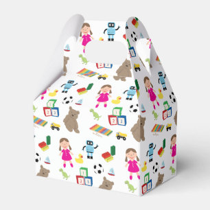 Cute Kids Toys Pattern Favor Box
