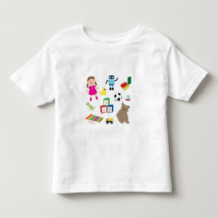 Cute Kids Toys Pattern Toddler T-shirt