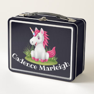 Cute Kids Unicorn Lunchbox personnalisée