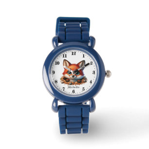Cute kids unisex fox lovers  watch