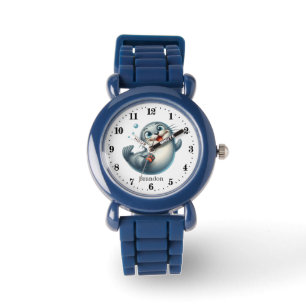 Cute kids unisex seal add name watch