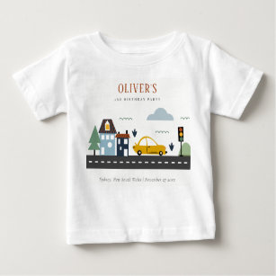 Cute Kids Urban Vehicle Cars Road Any Age Birthday Baby T-Shirt