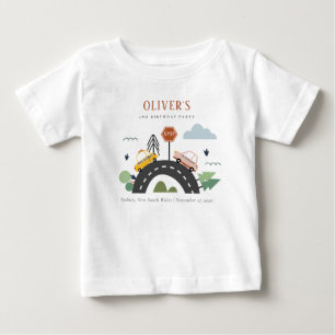 Cute Kids Urban Vehicle Cars Road Any Age Birthday Baby T-Shirt